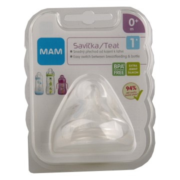 MAM Savička na láhev V1 pomalý průtok 0m+—1 ks